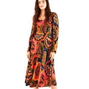 Farm Rio Midi Dress Floral Small Anthropologie